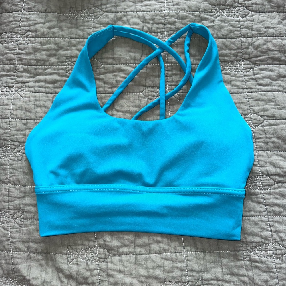 P'tula Blue Criss-Cross Sports Bra
